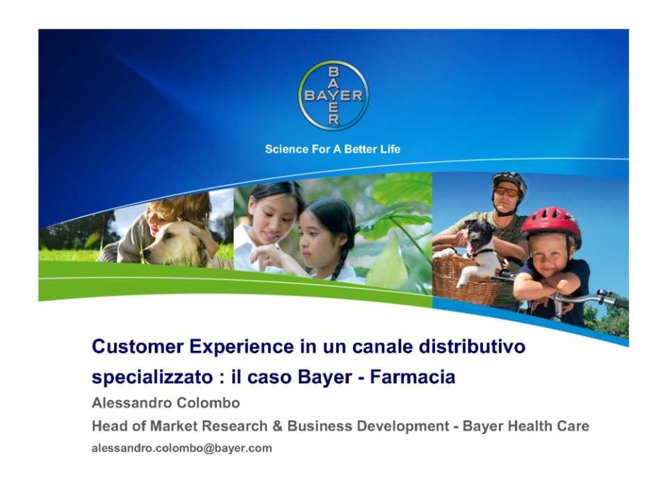 Customer experience in un canale distributivo specializzato: il caso Bayer -Farmacia