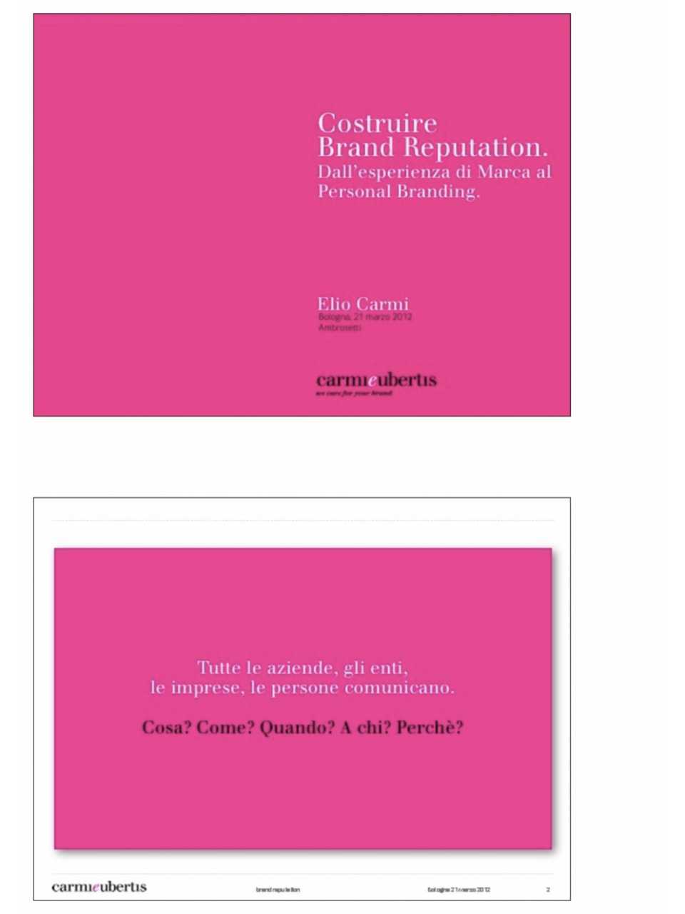 Costruire Brand reputation: dall'esperienza di marca al personal branding