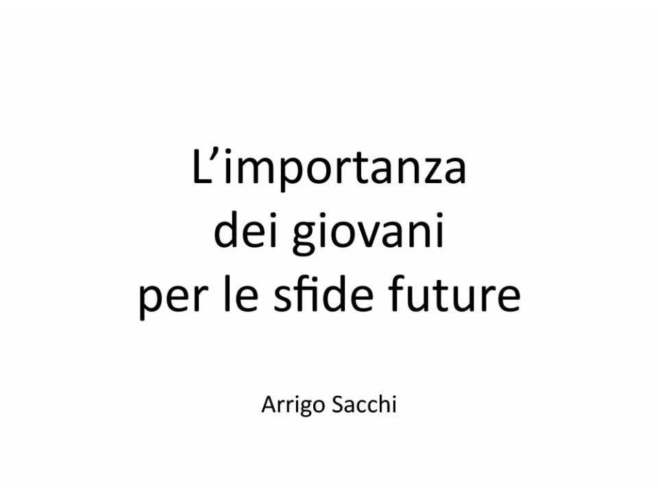 L'importanza dei giovani per le sfide future