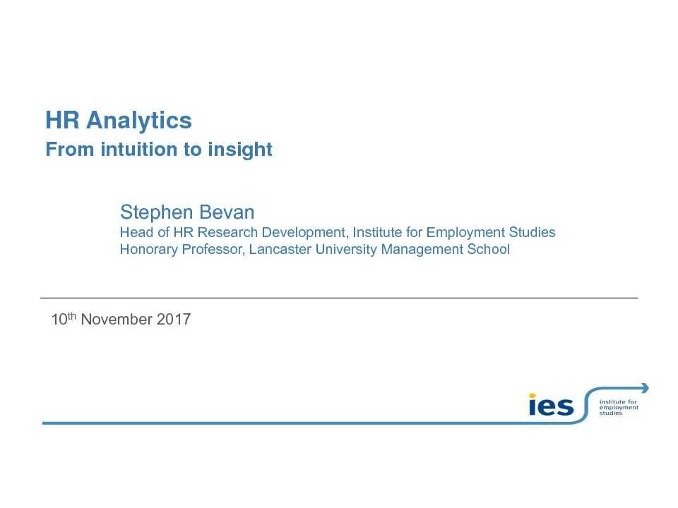 L’uso dei dati a supporto delle scelte di HR