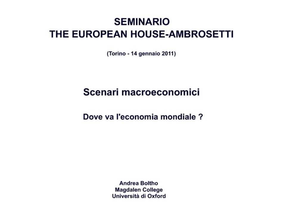 Scenari macroeconomici, dove va l'economia mondiale?