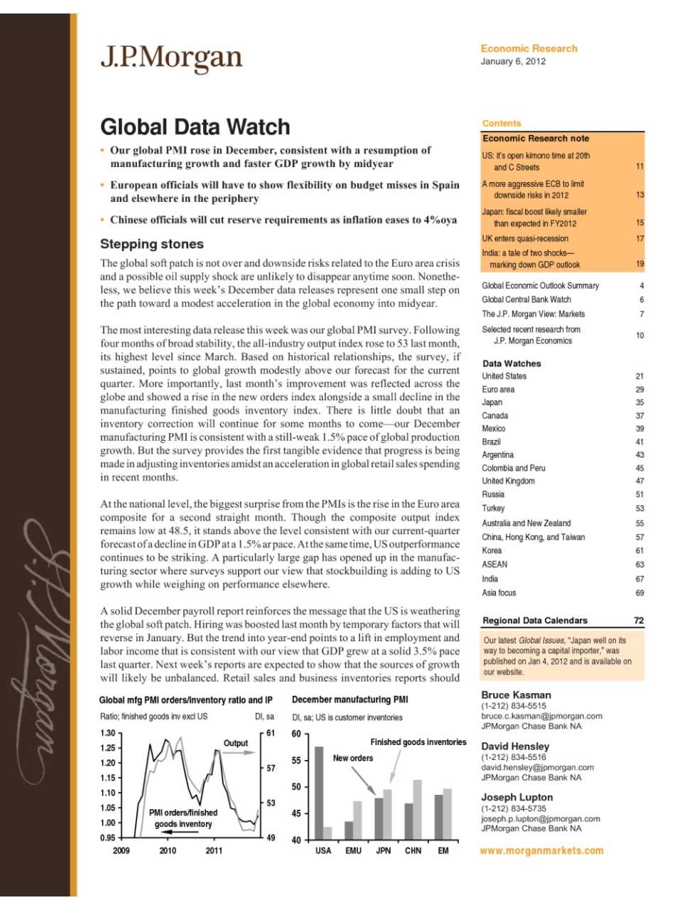 Global data watch. Economic Research