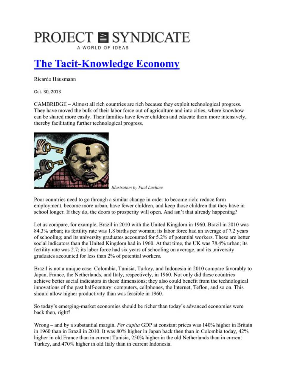 The Tacit-Knowledge Economy