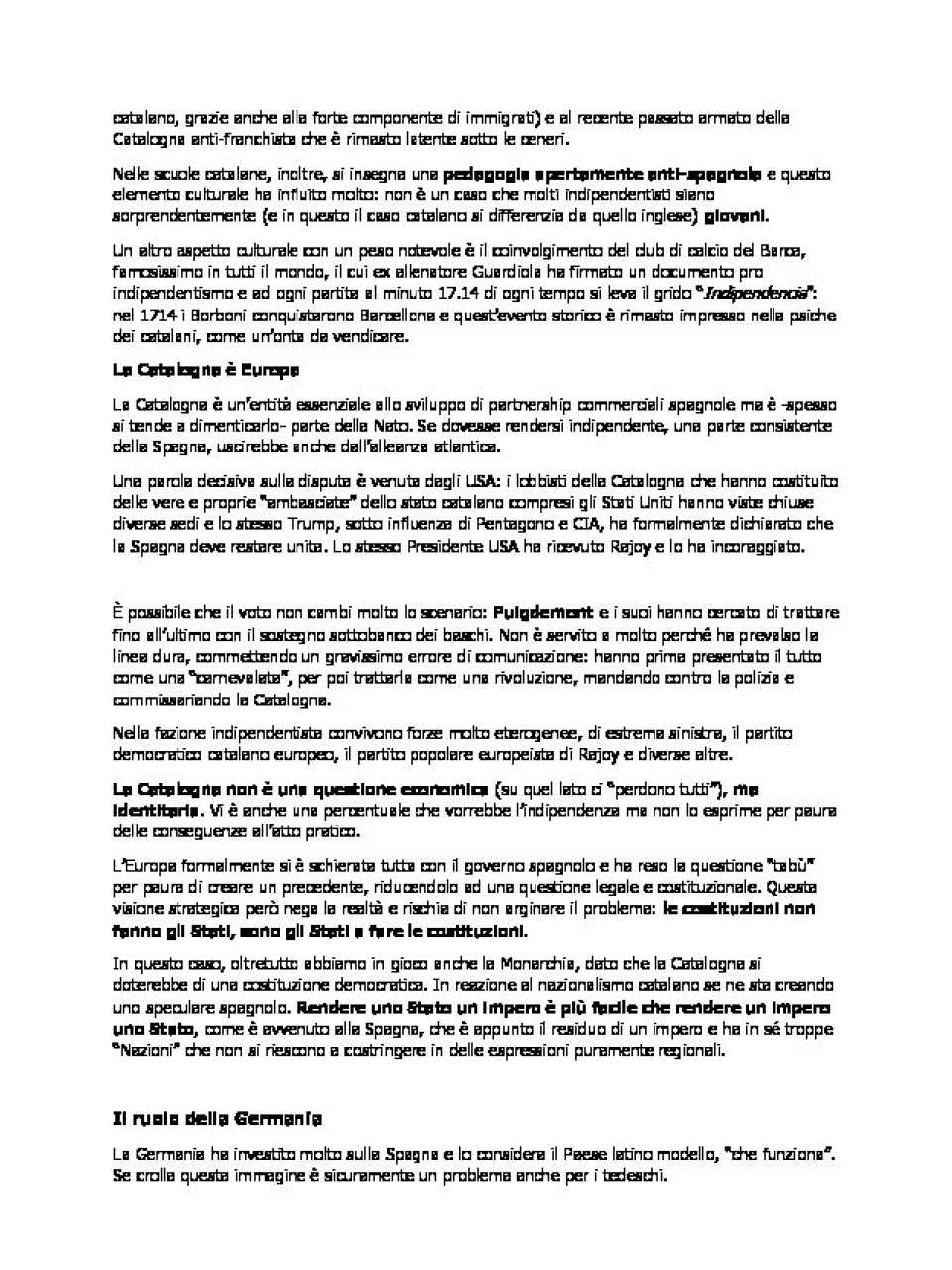 Spagna contro Catalogna, una crisi europea