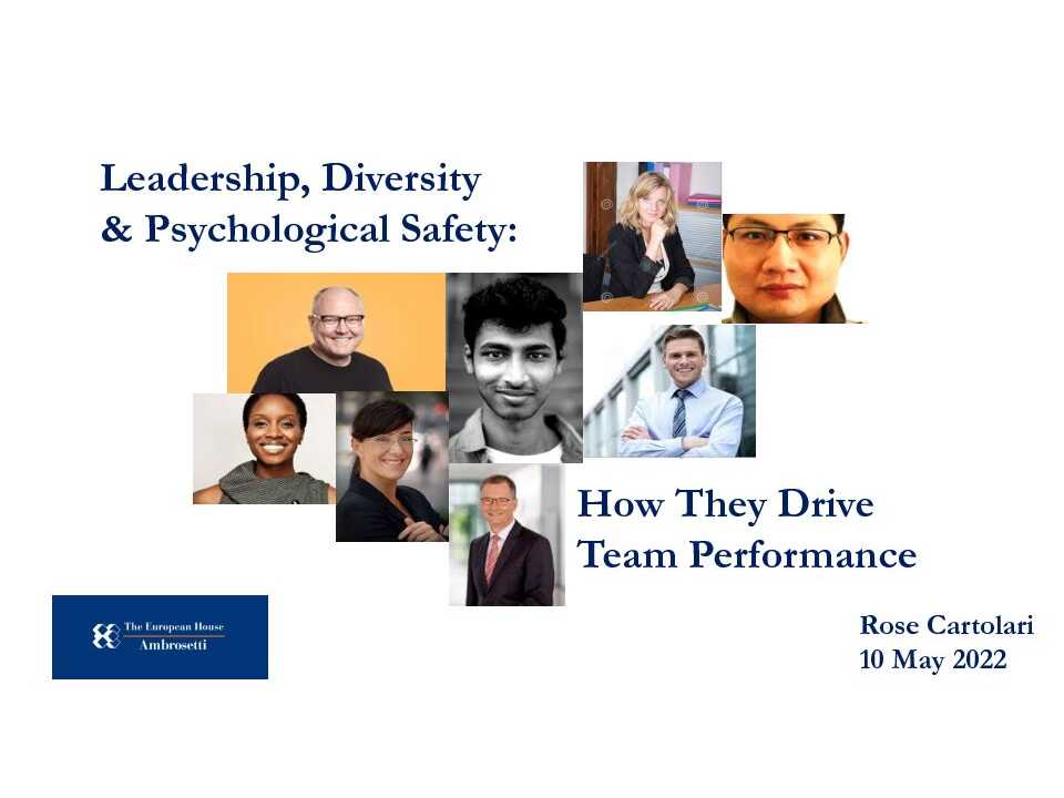WEBINAR LIVE
Leadership, diversità e psychological safety: perché è importante per le performance dei team