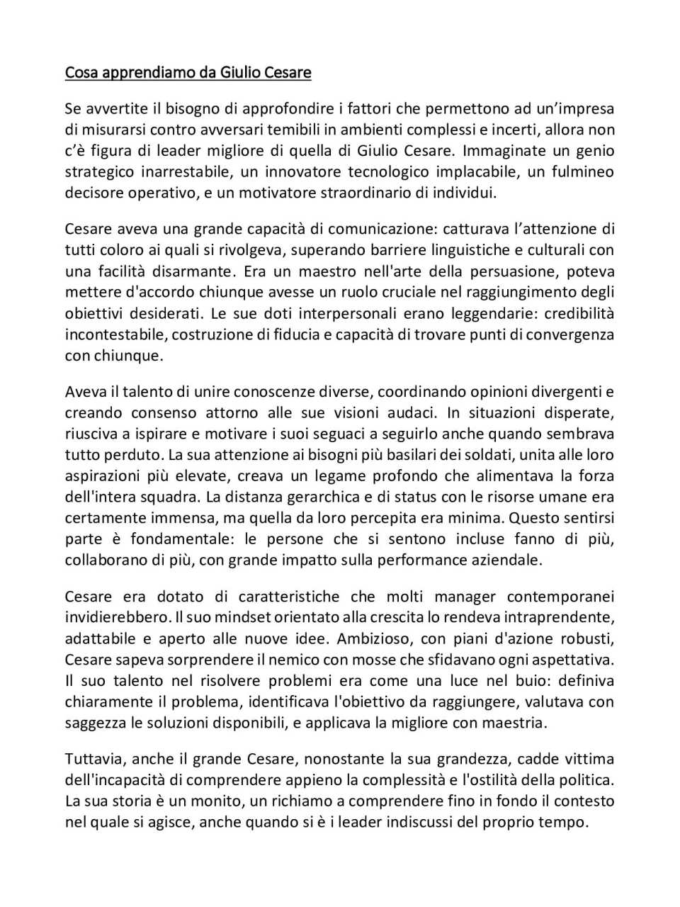 <cite></cite><data><small>WEBINAR LIVE<br></small></data>
Spunti di management dai grandi della storia: Cesare fra <i>celeritas</i>, ambizione e consenso