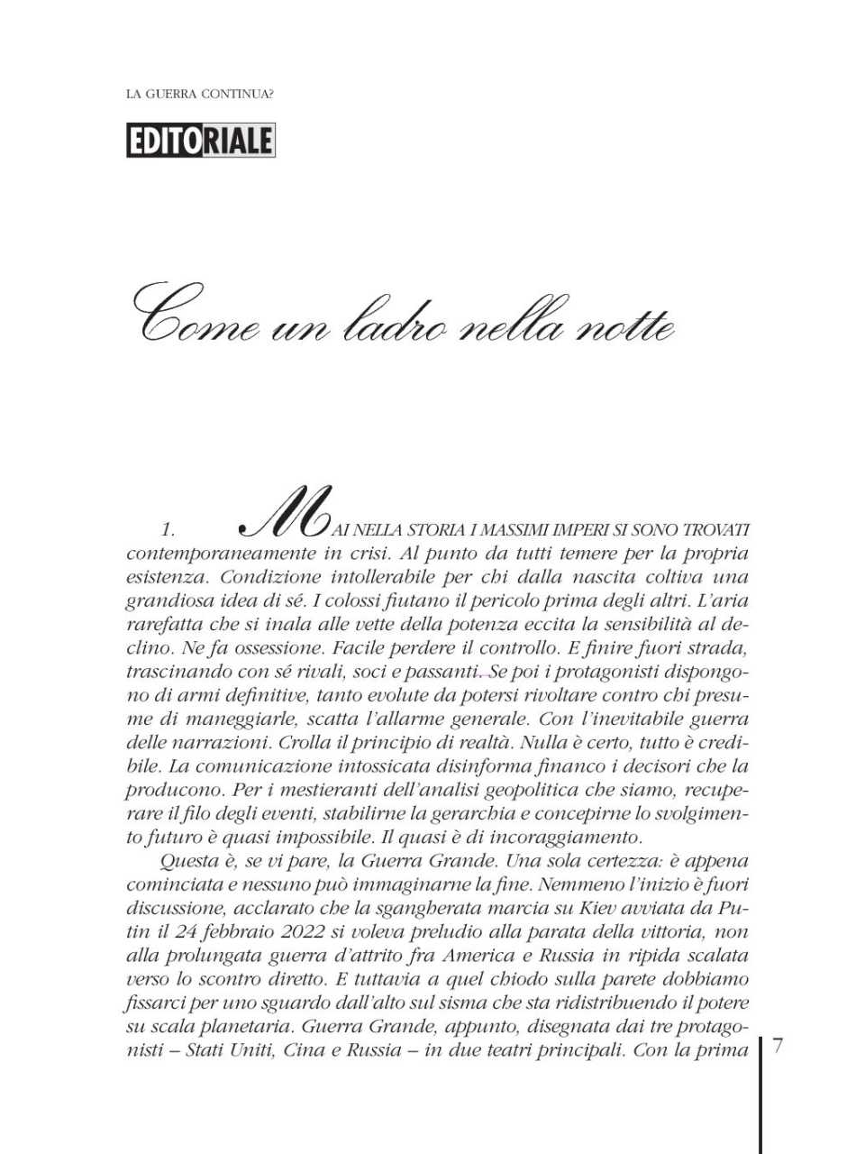 WEBINAR LIVE
Gli equilibri Atlantici ed Europei ad un anno dall'inizio del conflitto