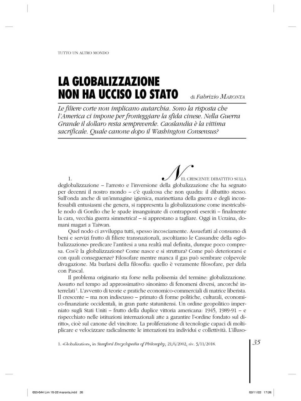 WEBINAR LIVE
Tutto un altro mondo
