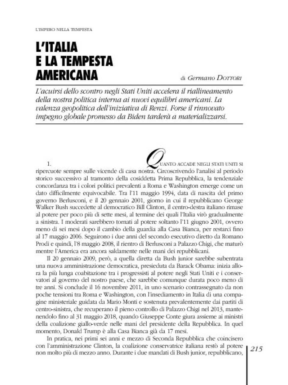 WEBINAR LIVEDal caos americano al calderone Mediterraneo: quali prospettive per il futuro?