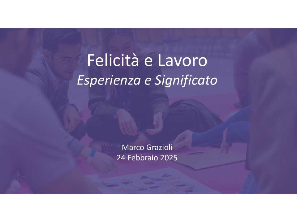 WEBINAR LIVE
I giovani e il lavoro: opportunità, criticità, valori e prospettive