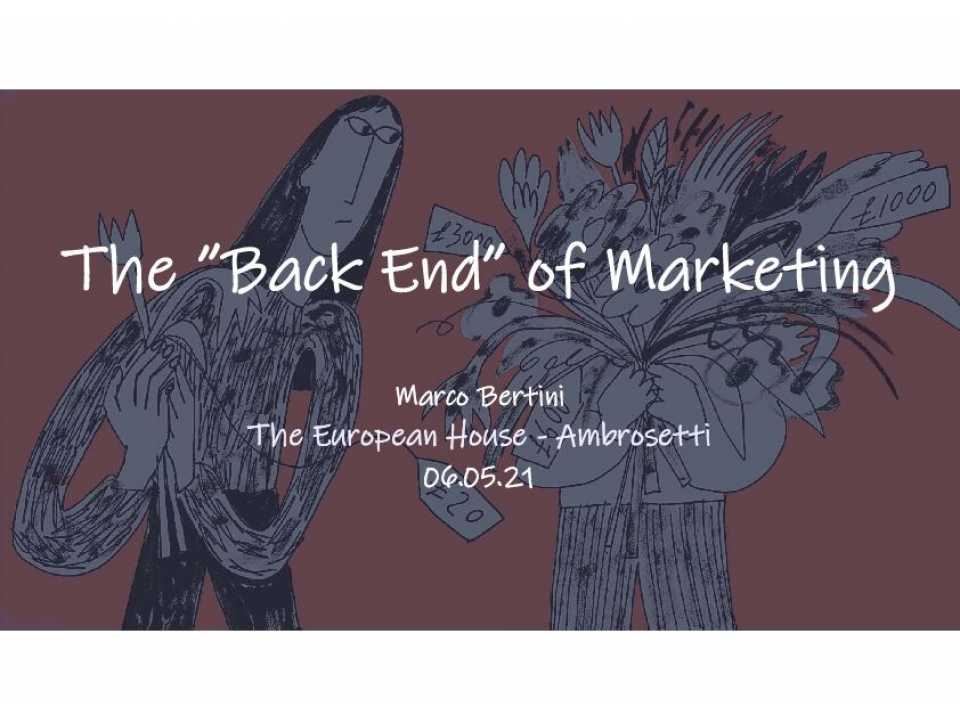 WEBINAR LIVEThe back end of marketing: nuove strategie per trarre valore dalla customer centricity