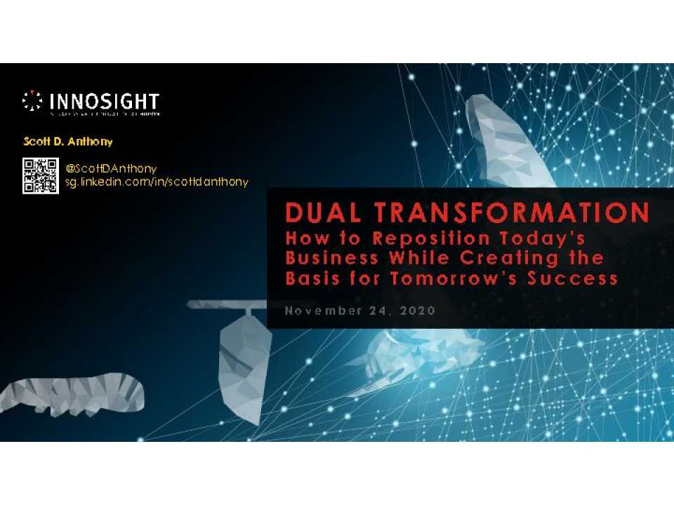 Dual transformation: riposizionare il business attuale e creare le basi per il successo di domani