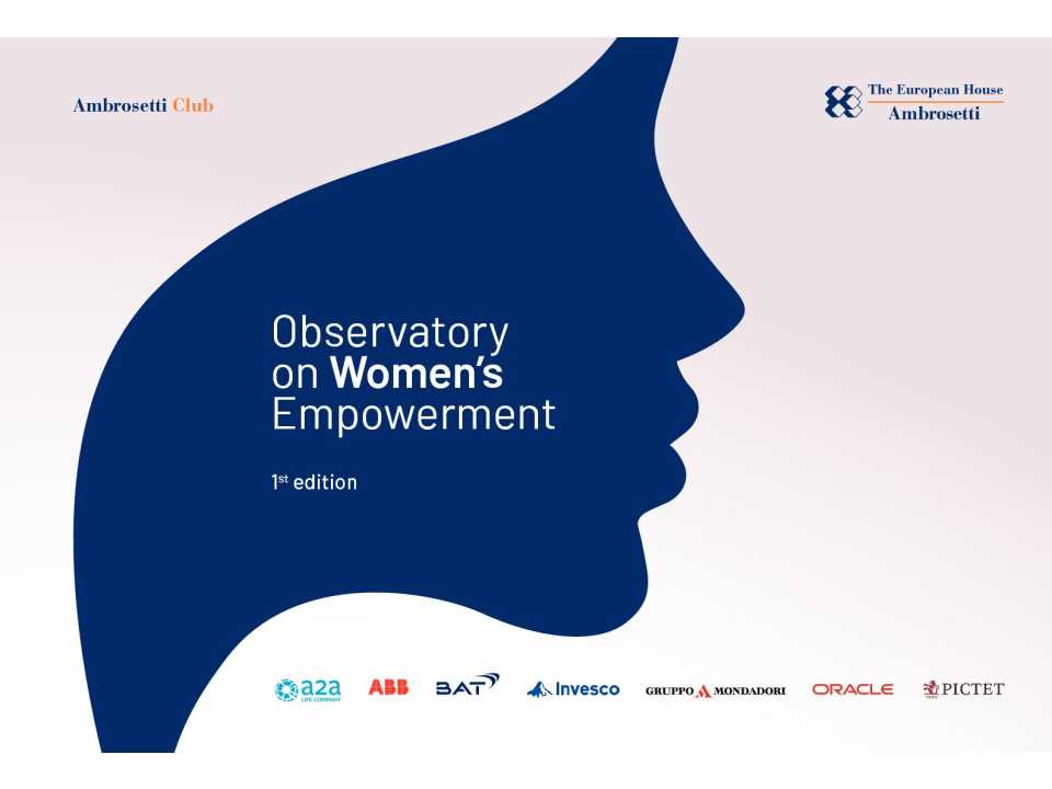 WEBINAR LIVE
Osservatorio sul Women’s Empowerment: indicatori, sfide e possibili soluzioni per raggiungere la parità di genere