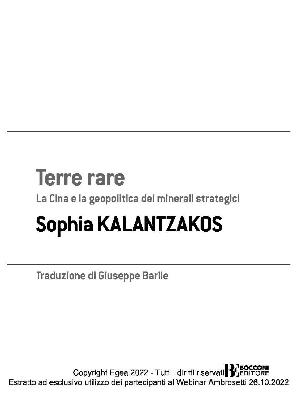 WEBINAR LIVE
Terre rare e altre risorse strategiche. La sfida per il controllo al centro della competizione globale