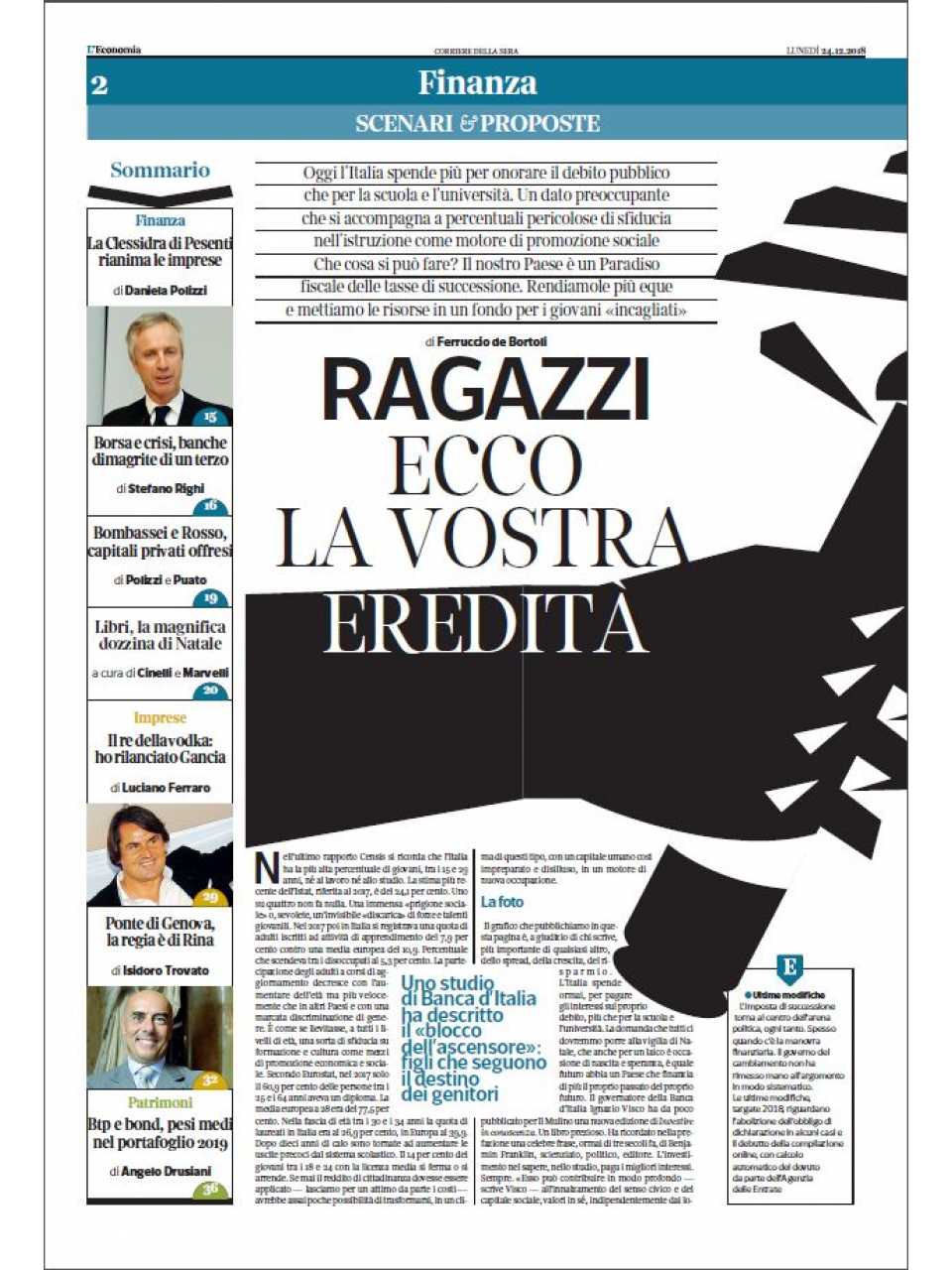 Ragazzi ecco la vostra eredità