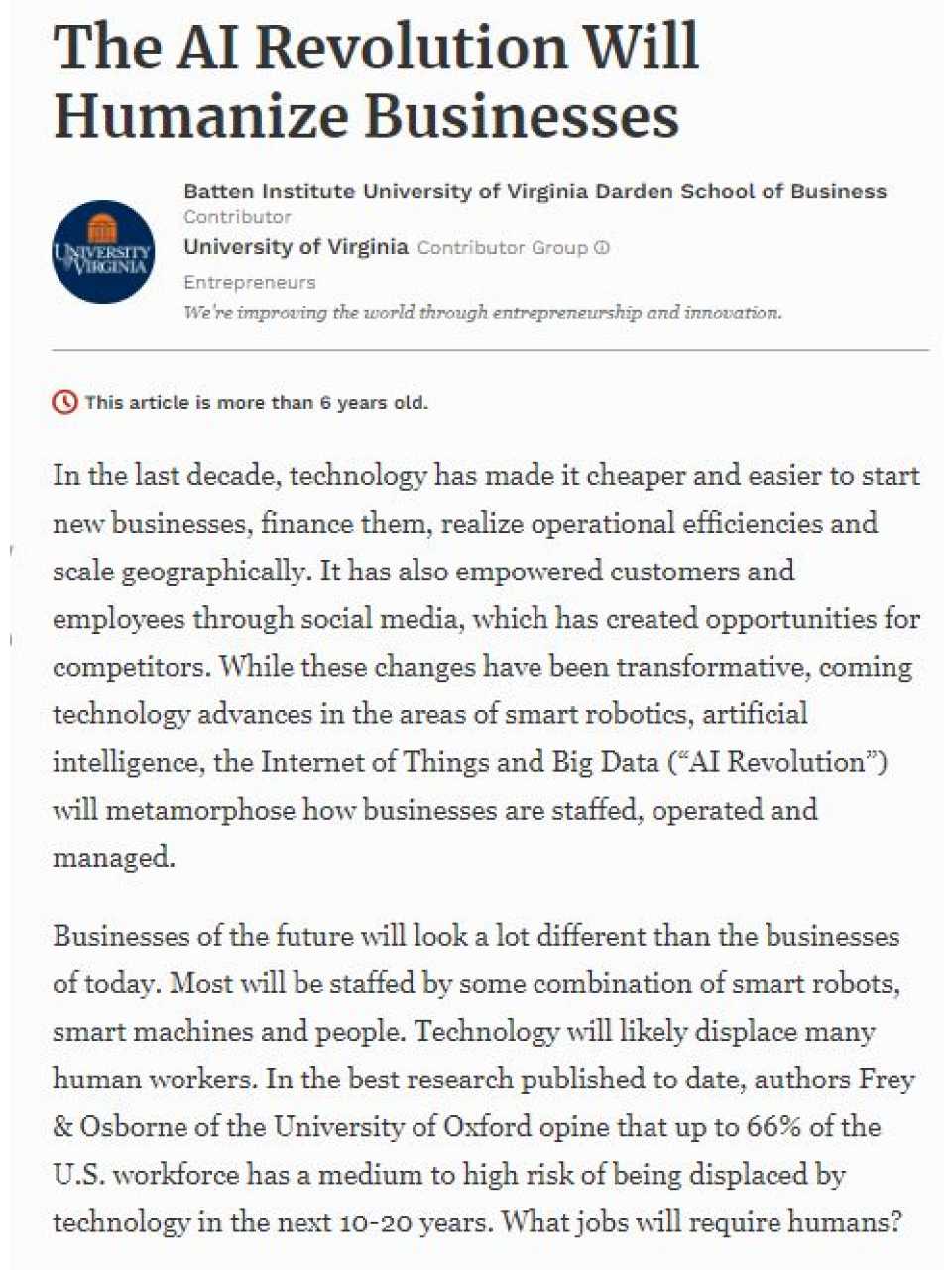 The AI revolution will humanize businesses