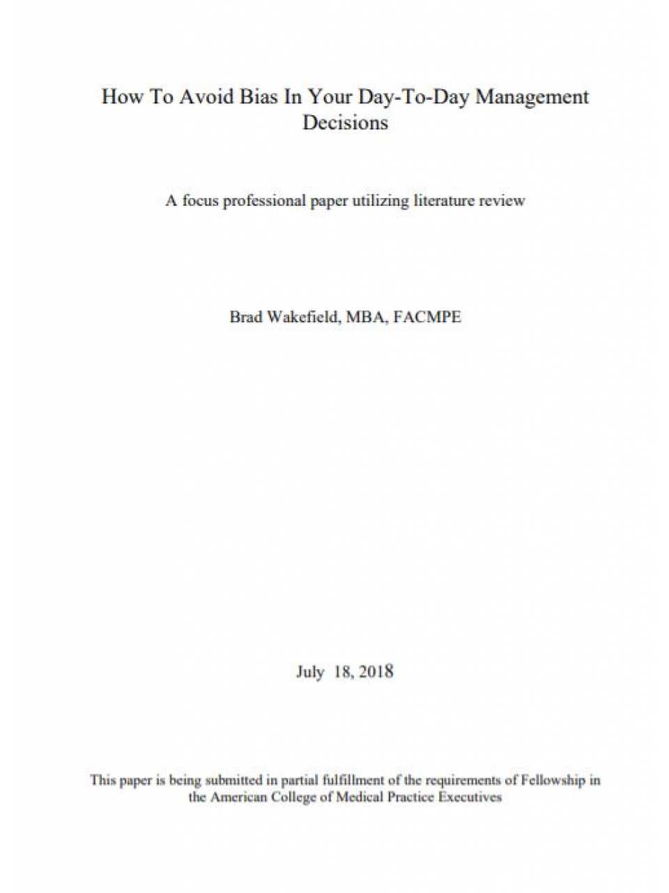 How to avoid bias in your day-to-day management decisions
