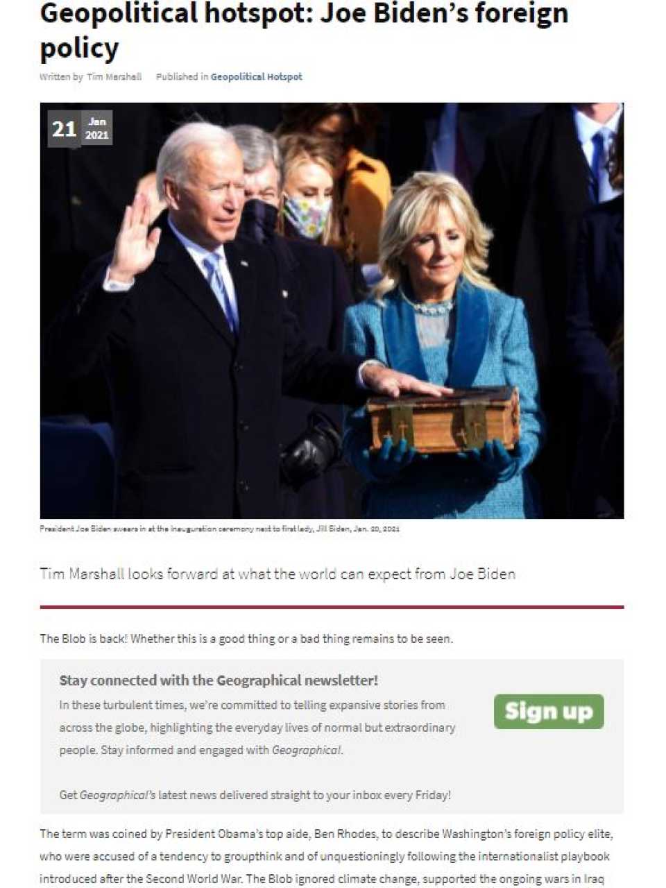 Geopolitical hotspot: Joe Biden’s foreign policy