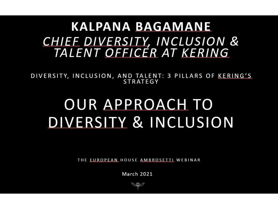 WEBINAR LIVEDiversity, inclusività e talento: 3 pilastri della strategia di Kering