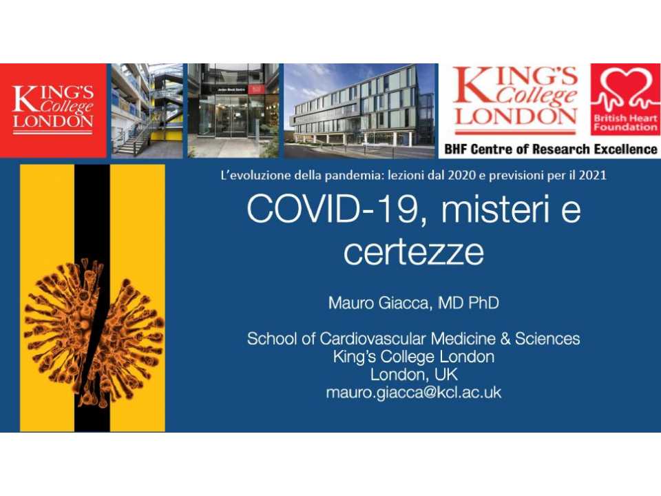 WEBINAR LIVEL’evoluzione della pandemia: lezioni dal 2020 e previsioni per il 2021