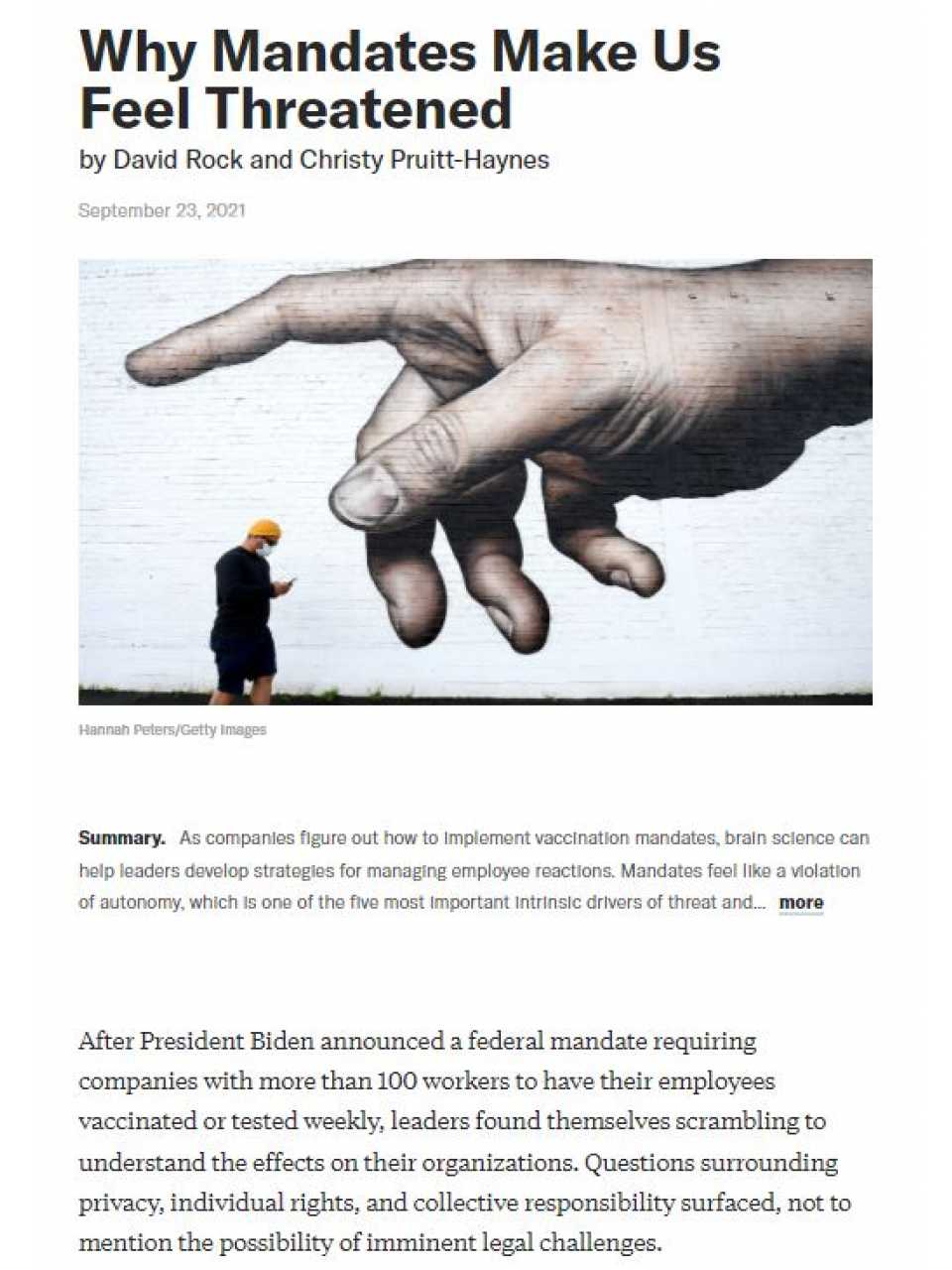 Why mandates make us feel threatened