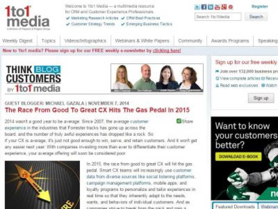 The race from good to great CX hits the gas pedal in 2015