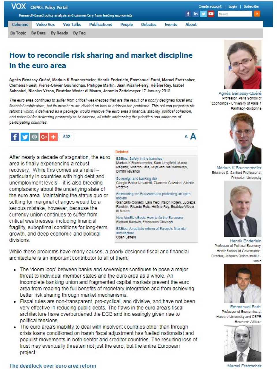 How to reconcile risk sharing and market discipline in the euro area