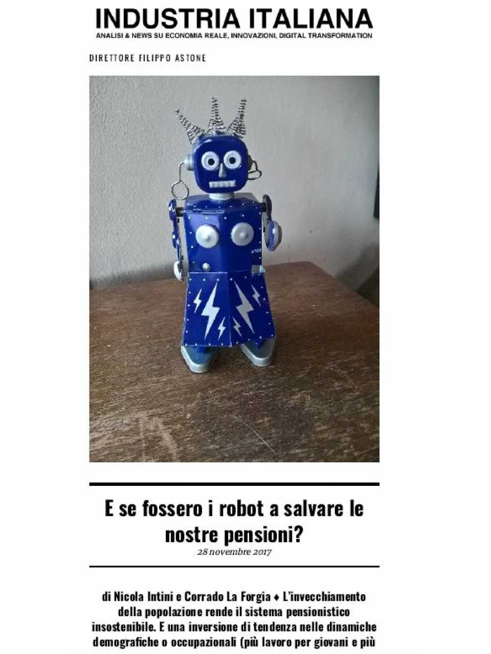 E se fossero i robot a salvare le nostre pensioni?