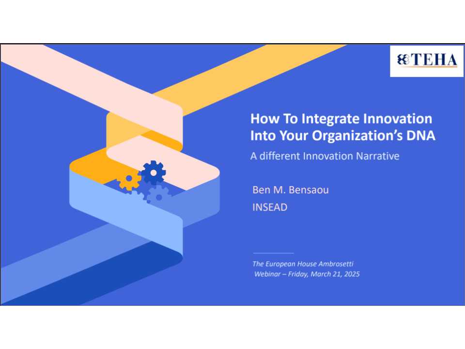 WEBINAR LIVE
From innovation (as an outcome) to innovating (as a process): redefining how your company thinks about innovation