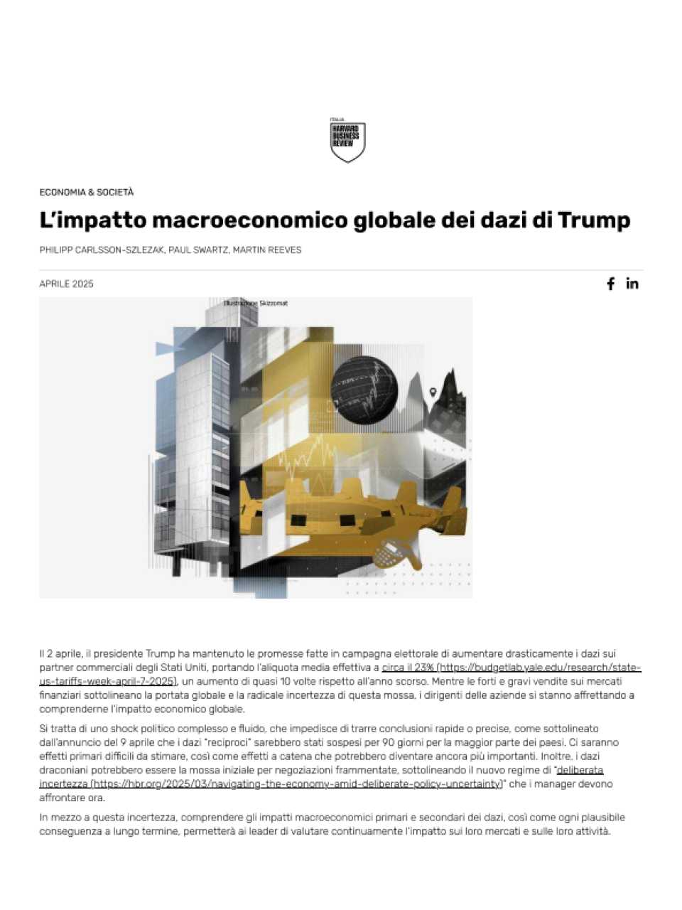 WEBINAR LIVE
Il grande disordine: economia, finanza e scambi globali nell’era del protezionismo risorgente