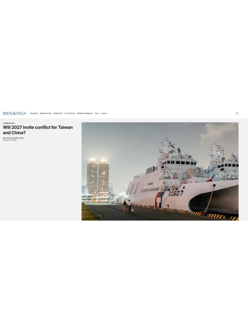 WEBINAR LIVE
Perché Taiwan conta: tra Cina e Stati Uniti (e le implicazioni per l’Unione Europea)