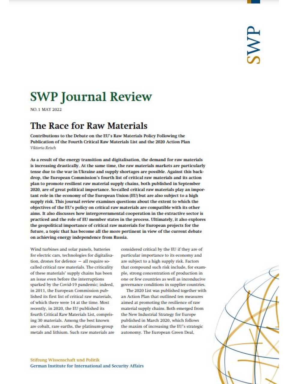 WEBINAR LIVE
Rare Earths and other strategic resources. The challenge of control at the heart of global competition