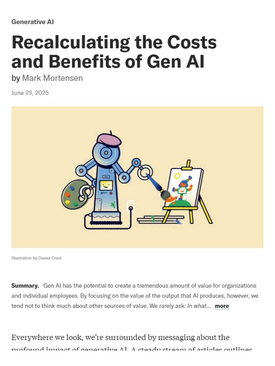 Recalculating the costs and benefits of Gen AI