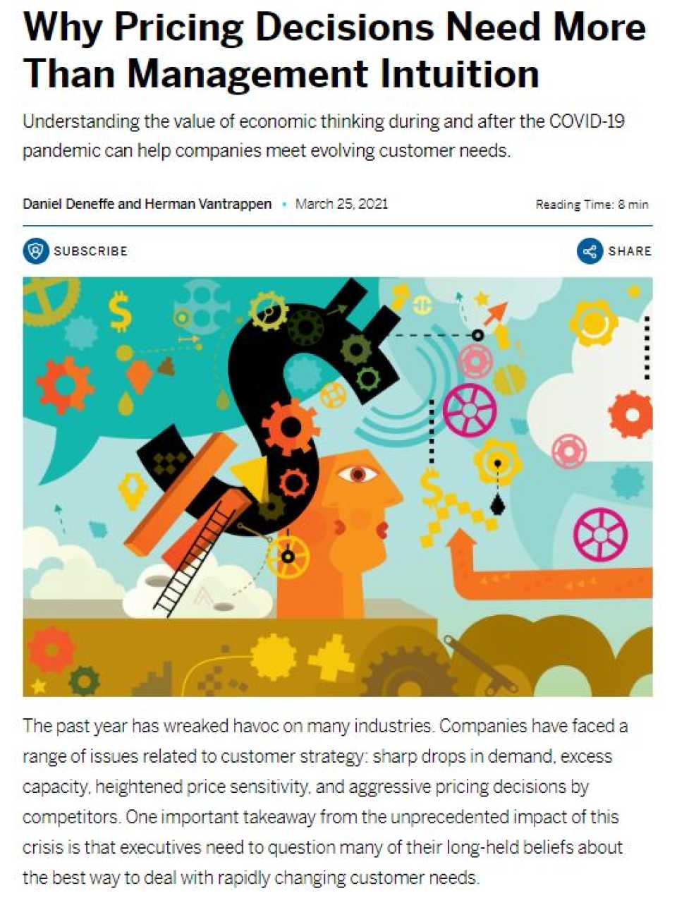 Why pricing decisions need more than management intuition